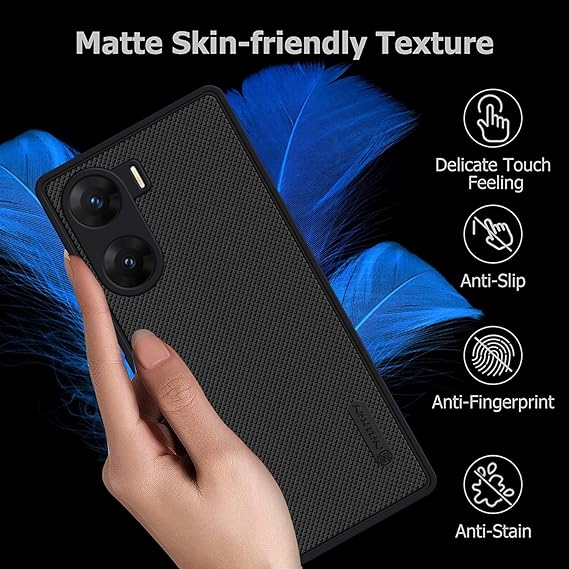 Black Niukin Silicone Case for Vivo V29E 5G - The Hatke