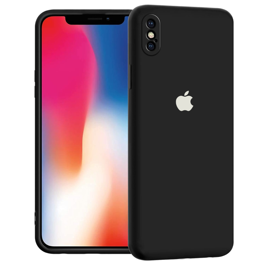 Black Original Camera Safe Silicone Case for Apple Iphone X/xs - The Hatke