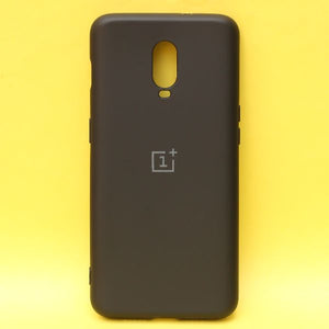 Black Original Camera Safe Silicone case for Oneplus 6T - The Hatke