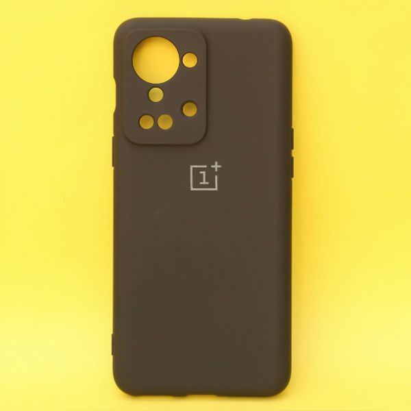 Black Original Camera Safe Silicone case for Oneplus Nord 2T - The Hatke