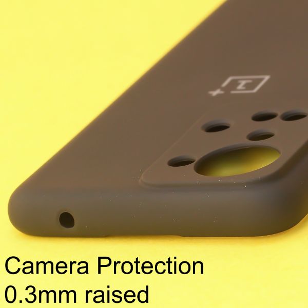 Black Original Camera Safe Silicone case for Oneplus Nord 2T - The Hatke