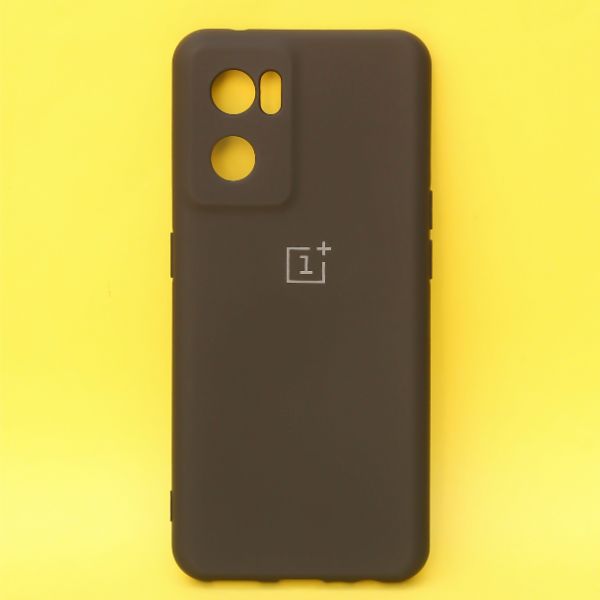 Black Original Camera Safe Silicone case for Oneplus Nord CE 2 - The Hatke