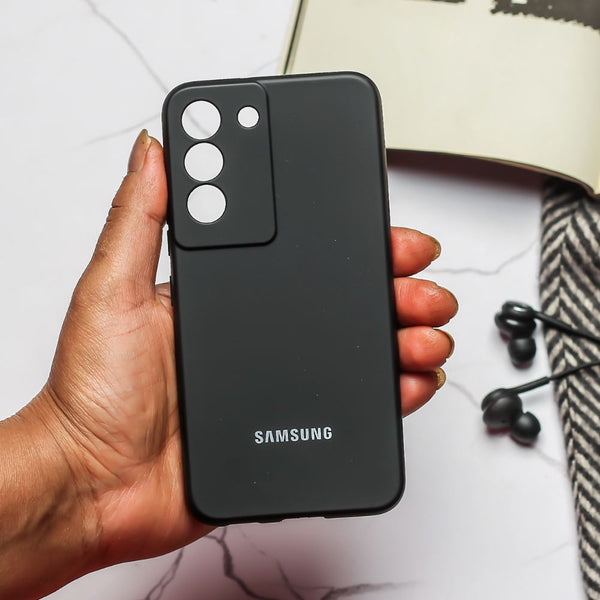 Black Original Camera Safe Silicone case for Samsung S20 FE - The Hatke
