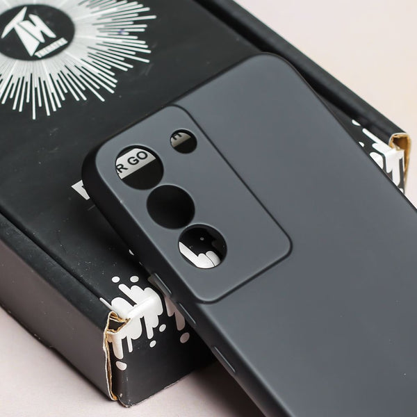 Black Original Camera Safe Silicone case for Samsung S20 FE - The Hatke