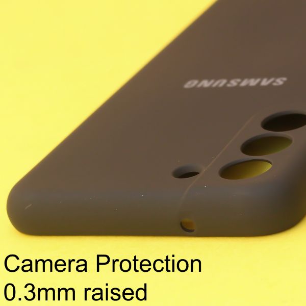 Black Original Camera Safe Silicone case for Samsung S21 FE - The Hatke