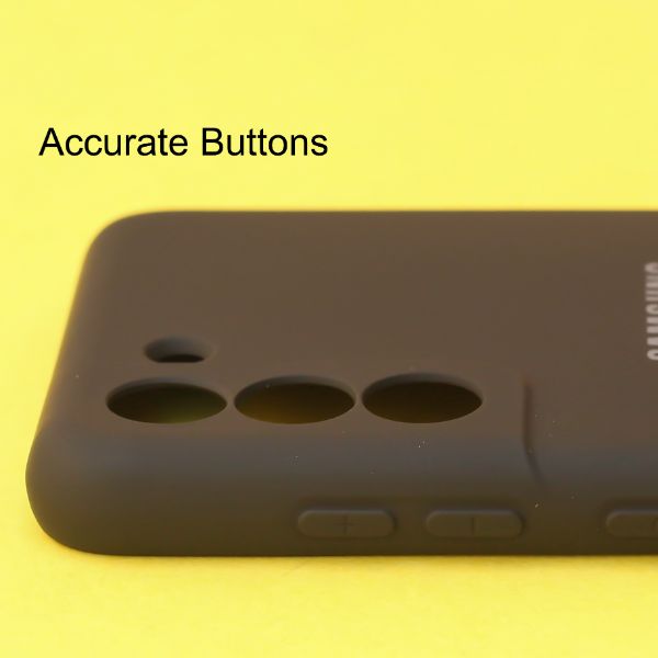 Black Original Camera Safe Silicone case for Samsung S21 FE - The Hatke