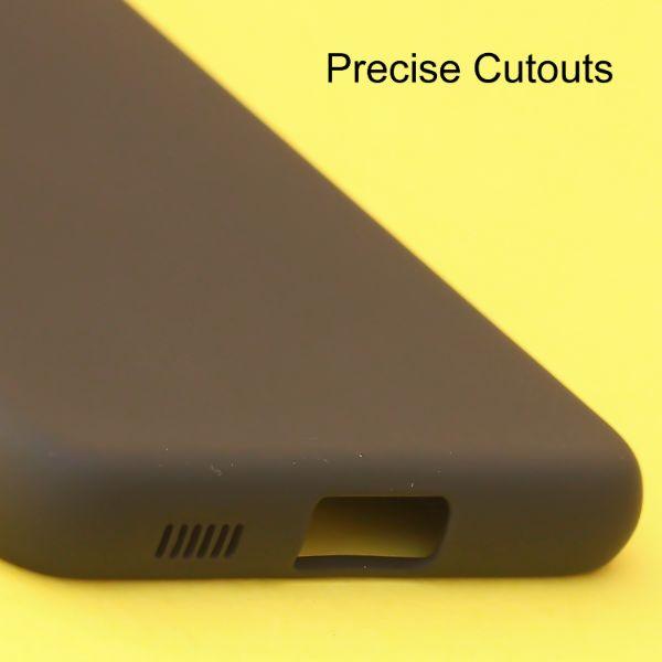 Black Original Camera Safe Silicone case for Samsung S21 FE - The Hatke