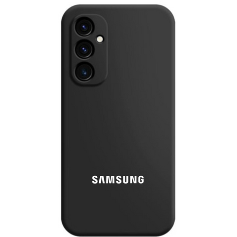 Black Original Camera Safe Silicone case for Samsung S24 - The Hatke