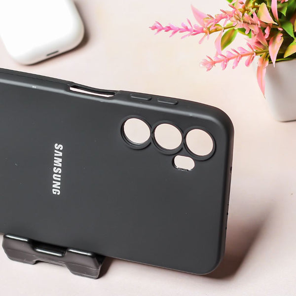 Black Original Camera Safe Silicone case for Samsung S24 Plus - The Hatke