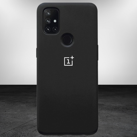 Black Original Silicone Case for Oneplus Nord N10 - The Hatke