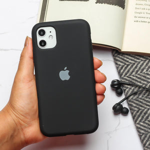 Black Original Silicone case for Apple iphone 11 - The Hatke