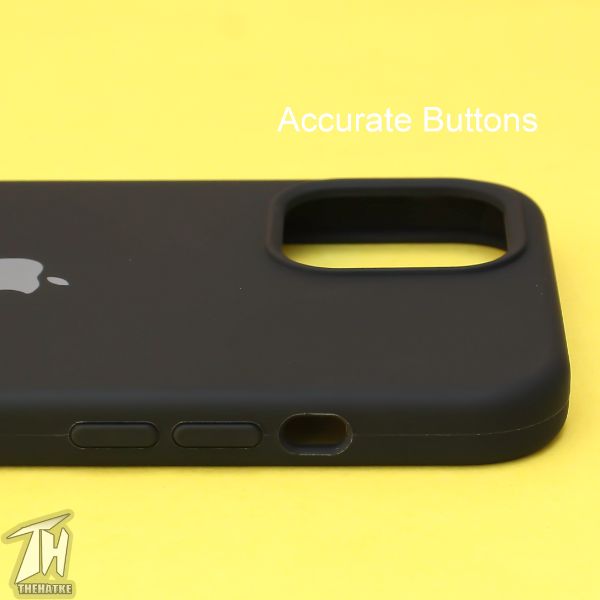 Black Original Silicone case for Apple iphone 12 - The Hatke
