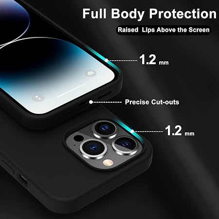 Black Original Silicone case for Apple iphone 12 Pro Max - The Hatke