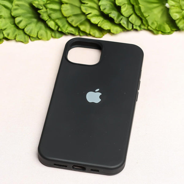 Black Original Silicone case for Apple iphone 15 - The Hatke