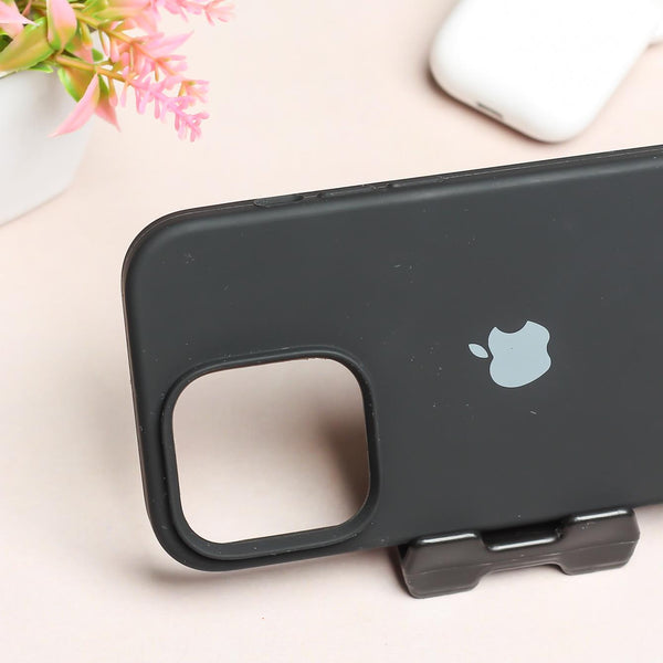 Black Original Silicone case for Apple iphone 16 Pro - The Hatke