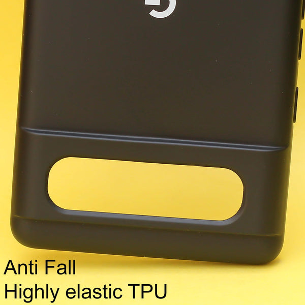 Black Original Silicone case for Google Pixel 7A - The Hatke