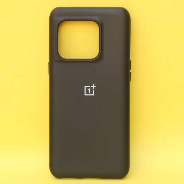 Black Original Silicone case for Oneplus 10T - The Hatke