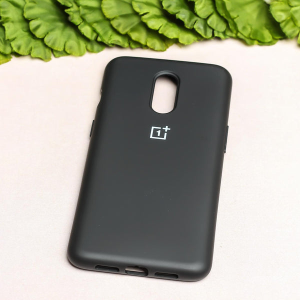 Black Original Silicone case for Oneplus 6T - The Hatke