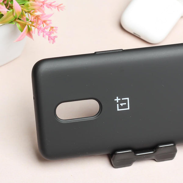 Black Original Silicone case for Oneplus 6T - The Hatke