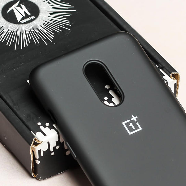 Black Original Silicone case for Oneplus 6T - The Hatke