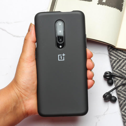 Black Original Silicone case for Oneplus 7 Pro - The Hatke