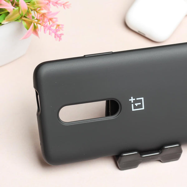 Black Original Silicone case for Oneplus 7 Pro - The Hatke