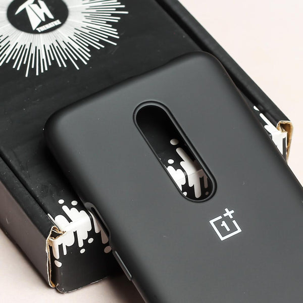 Black Original Silicone case for Oneplus 7 Pro - The Hatke