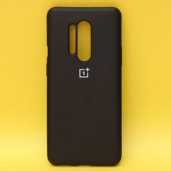 Black Original Silicone case for Oneplus 8 Pro - The Hatke