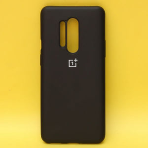 Black Original Silicone case for Oneplus 8 Pro - The Hatke