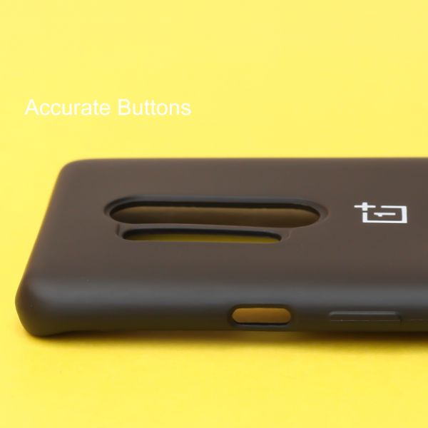 Black Original Silicone case for Oneplus 8 Pro - The Hatke