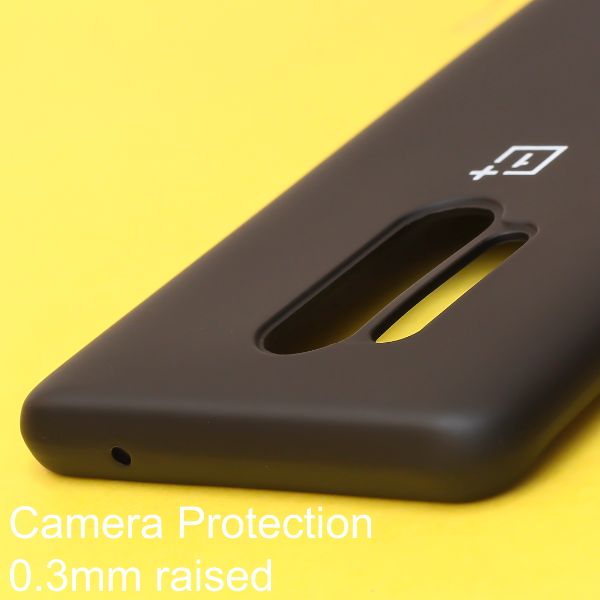 Black Original Silicone case for Oneplus 8 Pro - The Hatke