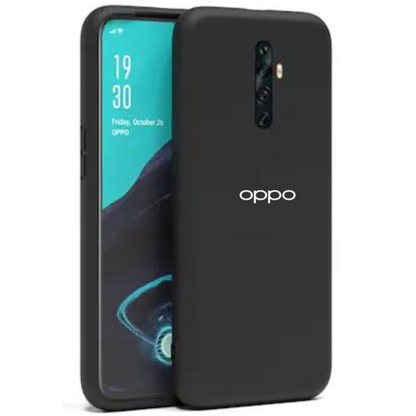 Black Original Silicone case for Oppo Reno 2F - The Hatke