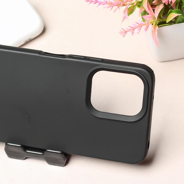 Black Original Silicone case for Redmi 12 5G - The Hatke