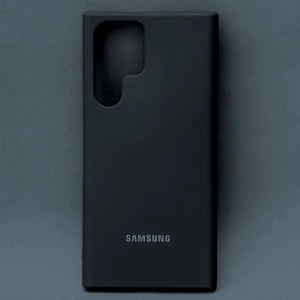 Black Original Silicone case for Samsung S22 Ultra - The Hatke