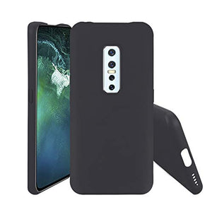 Black Original Silicone case for Vivo V17 Pro - The Hatke