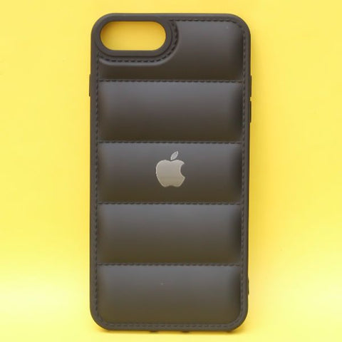 Black Puffon silicone case for Apple iPhone 8 Plus - The Hatke