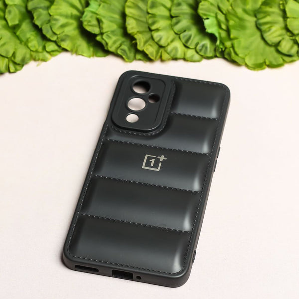 Black Puffon silicone case for Oneplus 9 - The Hatke