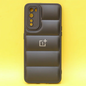 Black Puffon silicone case for Oneplus Nord - The Hatke