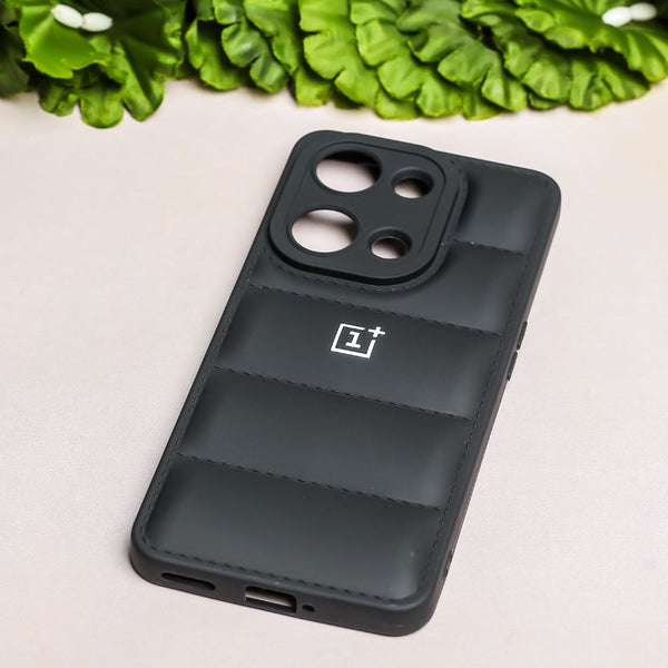 Black Puffon silicone case for Oneplus Nord 3 - The Hatke
