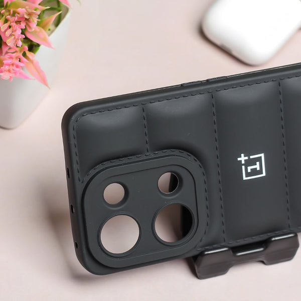 Black Puffon silicone case for Oneplus Nord 3 - The Hatke
