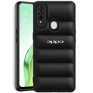 Black Puffon silicone case for Oppo A31 - The Hatke