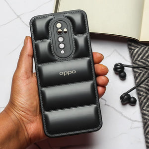 Black Puffon silicone case for Oppo Reno 2F - The Hatke