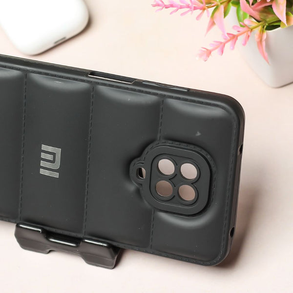 Black Puffon silicone case for Redmi Note 9 Pro Max - The Hatke