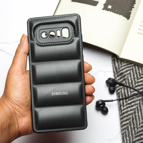 Black Puffon silicone case for Samsung Note 8 - The Hatke
