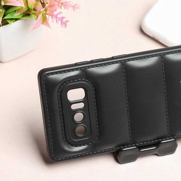 Black Puffon silicone case for Samsung Note 8 - The Hatke
