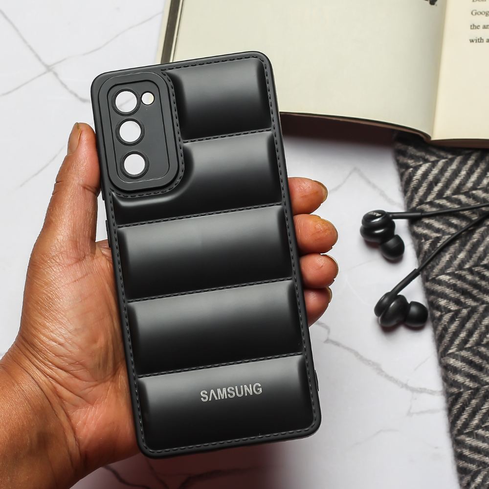 Black Puffon silicone case for Samsung S20 FE - The Hatke