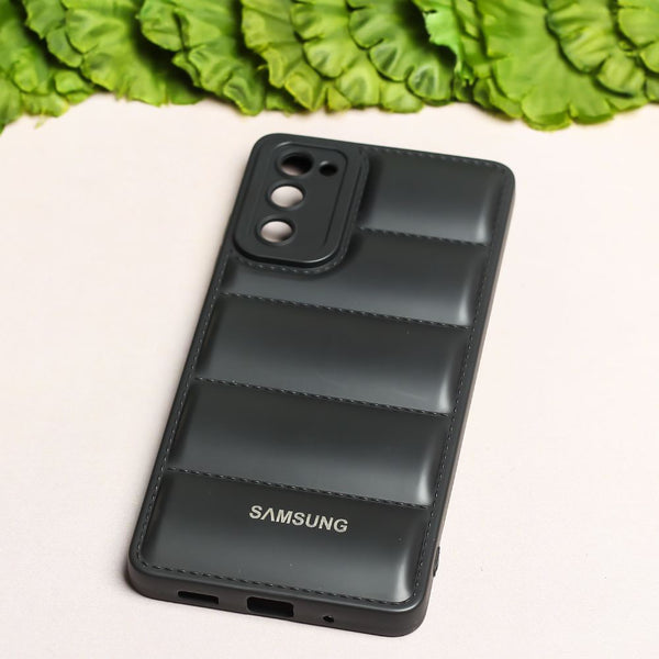Black Puffon silicone case for Samsung S20 FE - The Hatke