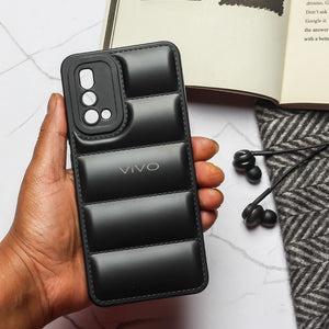 Black Puffon silicone case for Vivo V19 - The Hatke