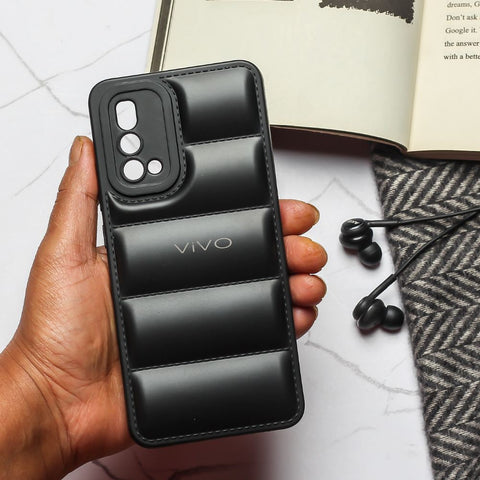 Black Puffon silicone case for Vivo V19 - The Hatke
