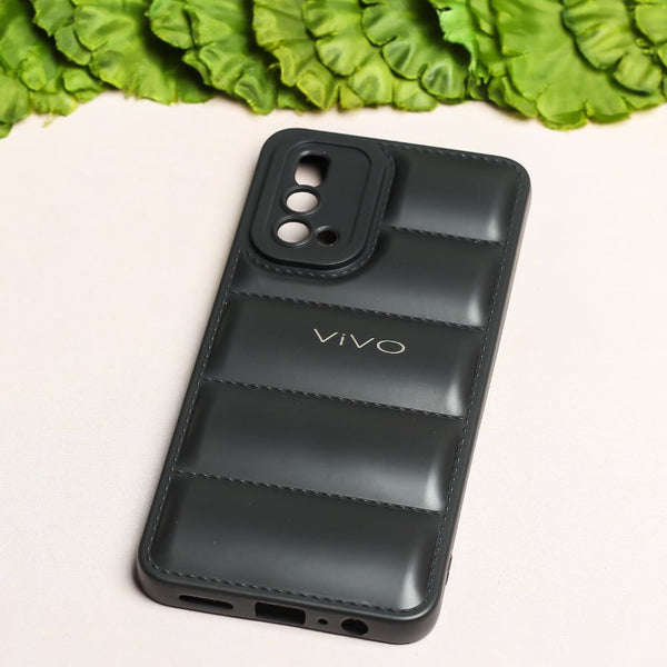 Black Puffon silicone case for Vivo V19 - The Hatke